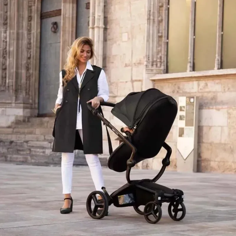 Mima Top Strollers|Single Strollers*- Xari Max Stroller, Black/Snow White/Sandy Beige