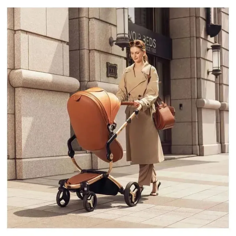 Mima Top Strollers|Single Strollers*- Xari MAX Stroller, Champagne/Black/Camel