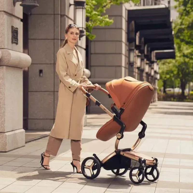 Mima Top Strollers|Single Strollers*- Xari MAX Stroller, Champagne/Black/Camel