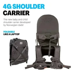 Minimeis Front, Hip And Backpack Carriers*- G4 Lightweight Child Shoulder Carrier, Grey