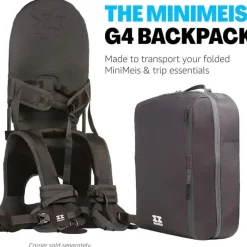 Minimeis Front, Hip And Backpack Carriers*- Universal G4 Backpack, Black/Grey