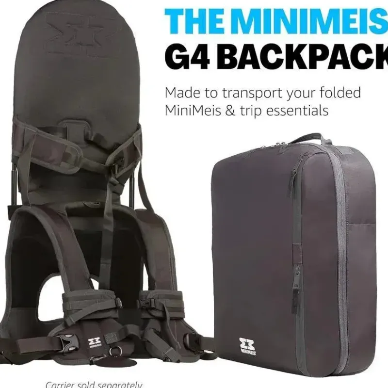 Minimeis Front, Hip And Backpack Carriers*- Universal G4 Backpack, Black/Grey