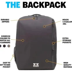 Minimeis Front, Hip And Backpack Carriers*- Universal G4 Backpack, Black/Grey