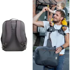 Minimeis Front, Hip And Backpack Carriers*- Universal G4 Backpack, Black/Grey