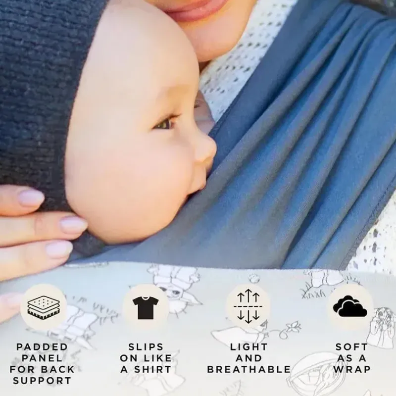 Moby Star Wars|Front, Hip And Backpack Carriers*- Easy-Wrap Carrier, Baby Carrier and Wrap in One, Disney Star Wars Grogu's Galaxy