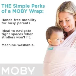 Moby Front, Hip And Backpack Carriers*- Rose Quartz Wrap Baby Carrier