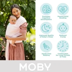 Moby Front, Hip And Backpack Carriers*- Rose Quartz Wrap Baby Carrier