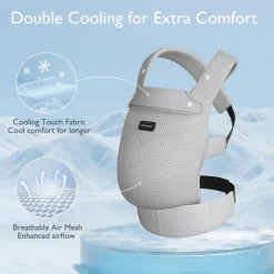 Momcozy Front, Hip And Backpack Carriers*- Baby Carrier Newborn To Toddler, Mesh Grey