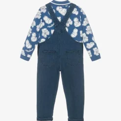 Moschino Baby Sets*Baby - Boys Polo Shirt & Teddy Dungaree Set, Blue