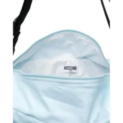 Moschino Diaper Backpacks*Baby - Diaper Bag With Changing Bear Logo Print, Light Blue