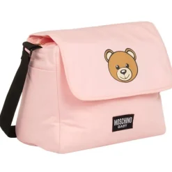 Moschino Diaper Backpacks*Baby - Diaper Bag With Changing Mt Bear Logo Print, Pink
