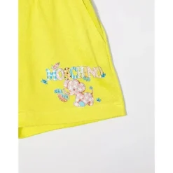 Moschino Baby Shorts, Jeans & Pants*Baby - Girl Shorts With Small Elephant Logo, Yellow