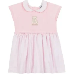 Moschino Dresses|Baby Dresses & Skirts*Baby - Girl Short Sleeve Knit Top Striped Dress, Light Pink