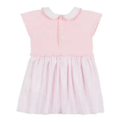 Moschino Dresses|Baby Dresses & Skirts*Baby - Girl Short Sleeve Knit Top Striped Dress, Light Pink