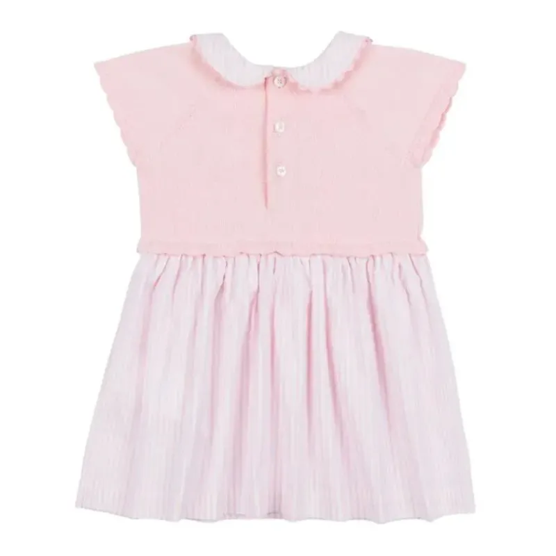 Moschino Dresses|Baby Dresses & Skirts*Baby - Girl Short Sleeve Knit Top Striped Dress, Light Pink