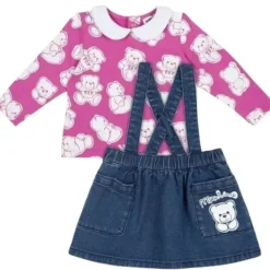 Moschino Baby Sets*Baby - Girl T-Shirt & Suspender Skirt Set, Pink