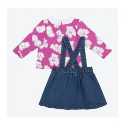 Moschino Baby Sets*Baby - Girl T-Shirt & Suspender Skirt Set, Pink