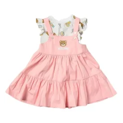 Moschino Baby Sets*Baby - Girls Ruffle T-Shirt And Dress Set Bear Born, Sugarrose