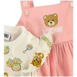 Moschino Baby Sets*Baby - Girls Ruffle T-Shirt And Dress Set Bear Born, Sugarrose