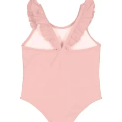 Moschino Baby Swimming Clothes*Baby - Girls Ruffle Swimsuit With Bear Logo Flower Print, Sugarrose