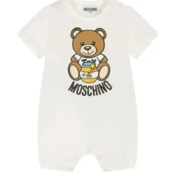 Moschino Baby One-Pieces*Baby - Onesie With Bear Honey Pot Onsie Graphic Print, Cloud