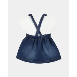 Moschino Dresses|Baby Dresses & Skirts*Baby - Short Sleeve Tee And Bear Overall Skirt Denim