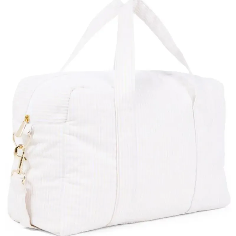 Moschino Convertible Backpacks*Baby - Striped Diaper Bag With Bear Patch Changing Mat Beige
