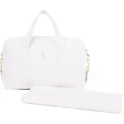 Moschino Convertible Backpacks*Baby - Striped Diaper Bag With Bear Patch Changing Mat Beige