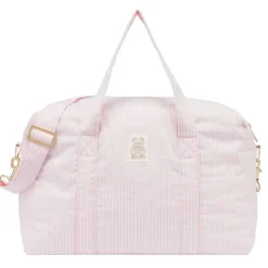 Moschino Convertible Backpacks*Baby - Striped Diaper Bag With Bear Patch Changing Mat Light Pink