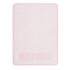 Moschino Convertible Backpacks*Baby - Striped Diaper Bag With Bear Patch Changing Mat Light Pink
