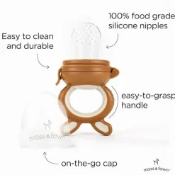 Moss u0026 Fawn Frozen|Food Feeder*Moss & Fawn - Forage Feeder, Soothing Silicone Frozen Baby Food Teething Toy, Foliage