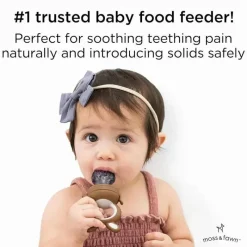 Moss u0026 Fawn Frozen|Food Feeder*Moss & Fawn - Forage Feeder, Soothing Silicone Frozen Baby Food Teething Toy, Foliage