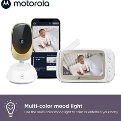 Motorola Wi-Fi Monitors*- Baby Monitor VM85 Indoor WiFi Video with Camera & Mood Light