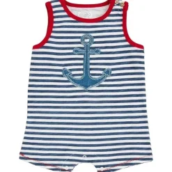 Mud Pie Baby One-Pieces*- Anchor Stripe Baby Romper