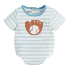 Mud Pie Baby One-Pieces*- Baby Boy Baseball Crawlers