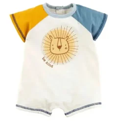 Mud Pie Baby One-Pieces*- Baby Boy Be Kind Lion Shortall