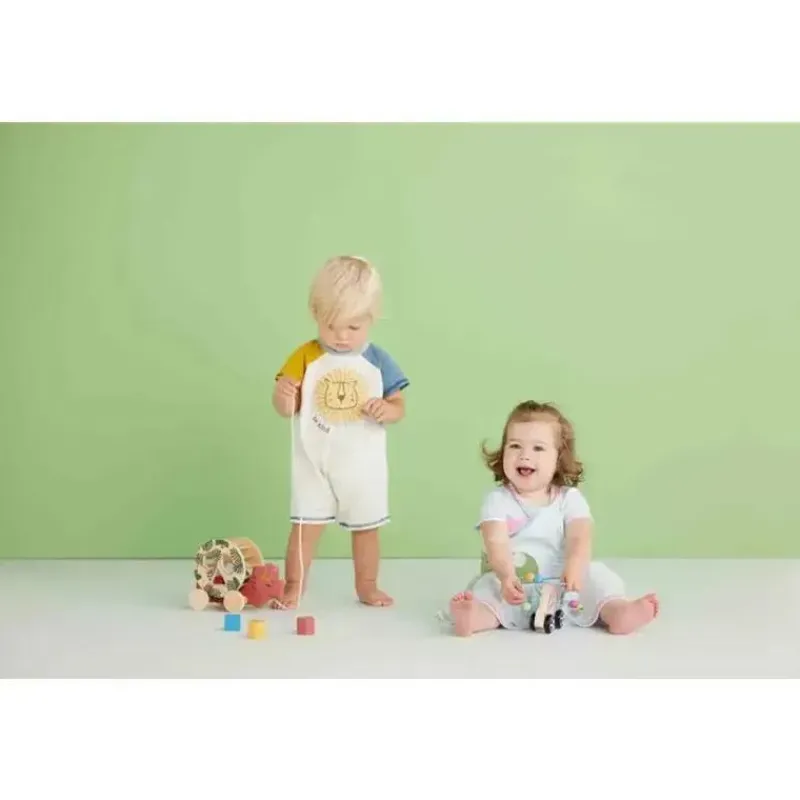 Mud Pie Baby One-Pieces*- Baby Boy Be Kind Lion Shortall