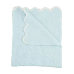 Mud Pie Blankets & Quilts*- Baby Boy Blue Scallop Chenille Blanket