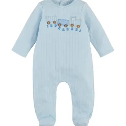 Mud Pie Baby Sleepwear*- Baby Boy Children's Train Pointelle Sleeper