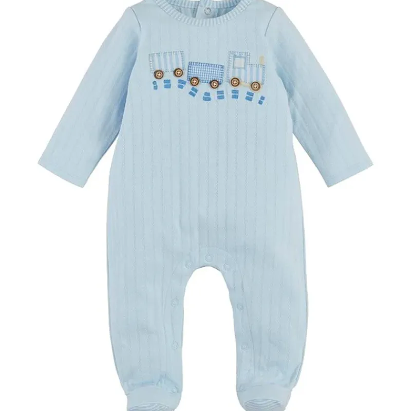 Mud Pie Baby Sleepwear*- Baby Boy Children's Train Pointelle Sleeper