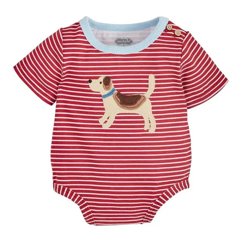 Mud Pie Baby Onesies & Bodysuits*- Baby Boy G Dog Farm Crawler