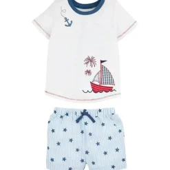 Mud Pie Baby Sets*- Baby Boy Sailboat Short Set
