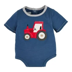 Mud Pie Baby Onesies & Bodysuits*- Baby Boys Tractor Farm Crawler, 3/6M