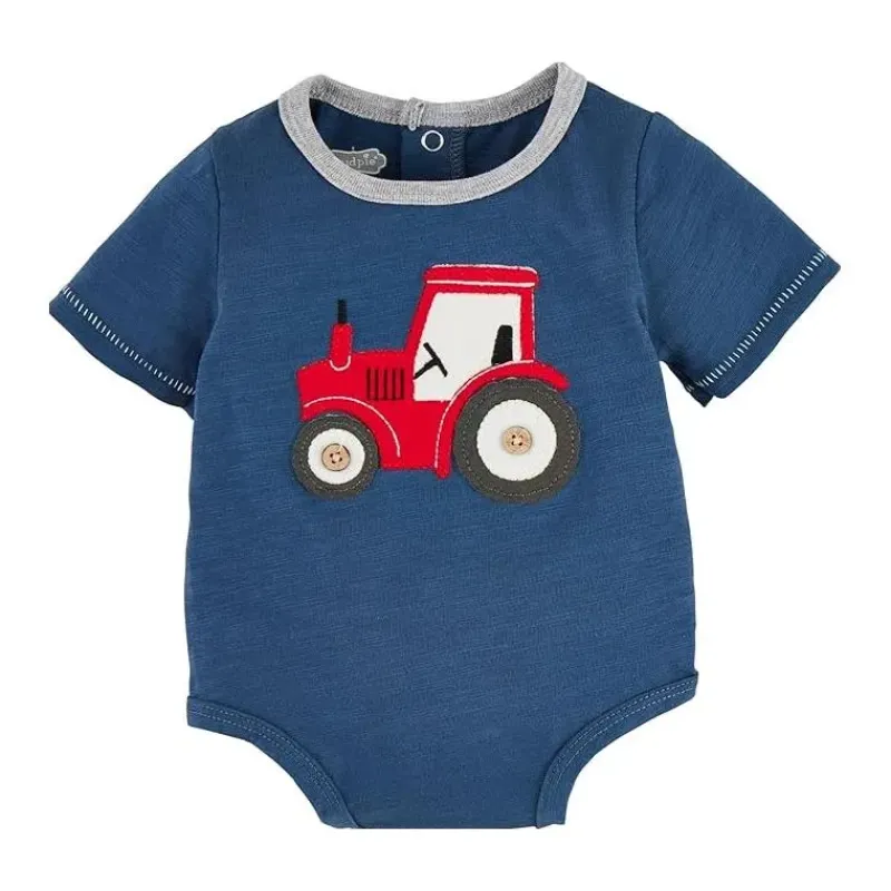 Mud Pie Baby Onesies & Bodysuits*- Baby Boys Tractor Farm Crawler, 3/6M