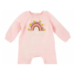 Mud Pie Baby One-Pieces*- Baby Girl Applique Bodysuit, Rainbow