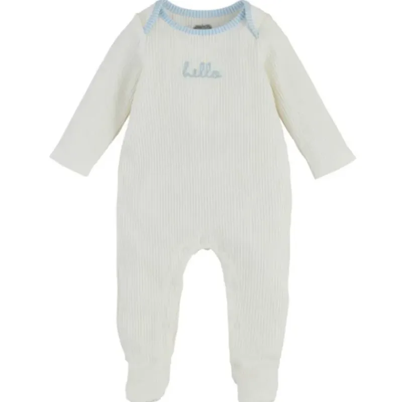 Mud Pie Baby Sleepwear*- Baby Girl Blue Hello Sleeper 6/9M
