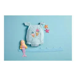 Mud Pie Baby Swimming Clothes*- Baby Girl Blue Seersucker Ice Cream Swimsuit