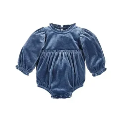 Mud Pie Baby One-Pieces*- Baby Girl Blue Velvet Bubble