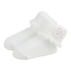 Mud Pie Baby Gloves & Socks*- Baby Girl Bow Foldover Socks 0/12M