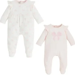 Mud Pie Baby Sleepwear*- Baby Girl Bow Print Sleeper
